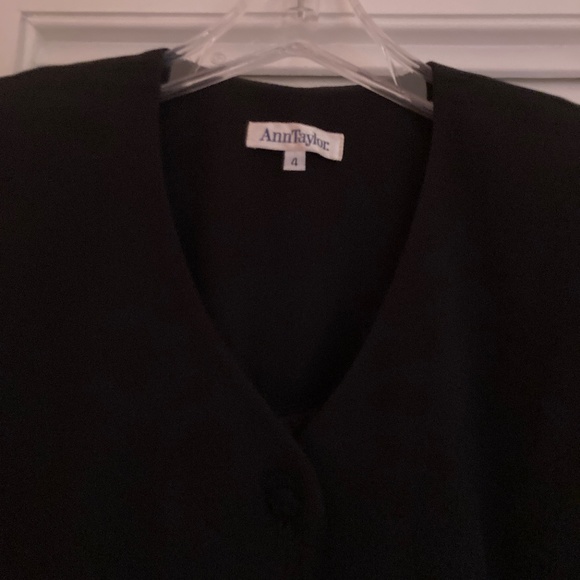 Black Ann Taylor Dress with buttons (coat style) - Picture 2 of 3